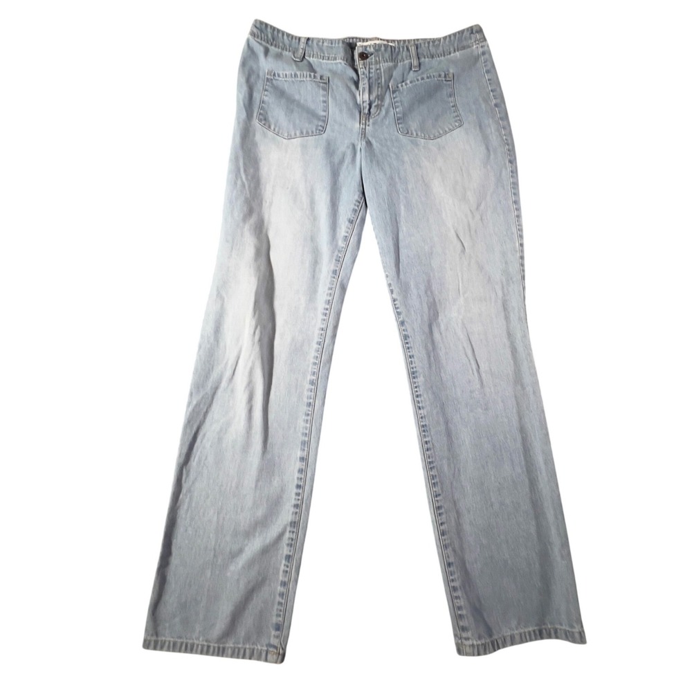 Tommy Hilfiger Vintage Y2K Jeans 12 Lgt Wash High Rise Straight Leg Patch Pocket